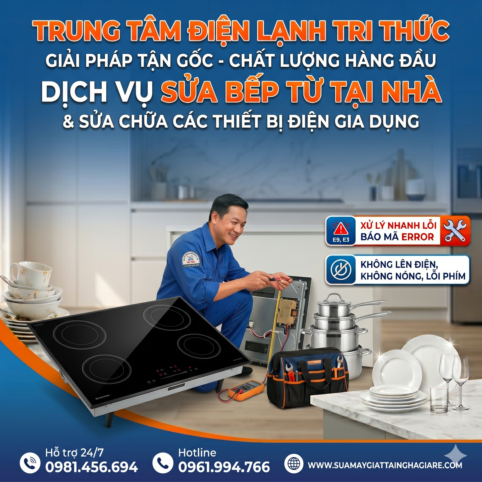 Dịch Vụ Sửa Bếp Từ Tại Nhà – Khắc Phục Nhanh Lỗi Không Nóng, Nhảy Aptomat