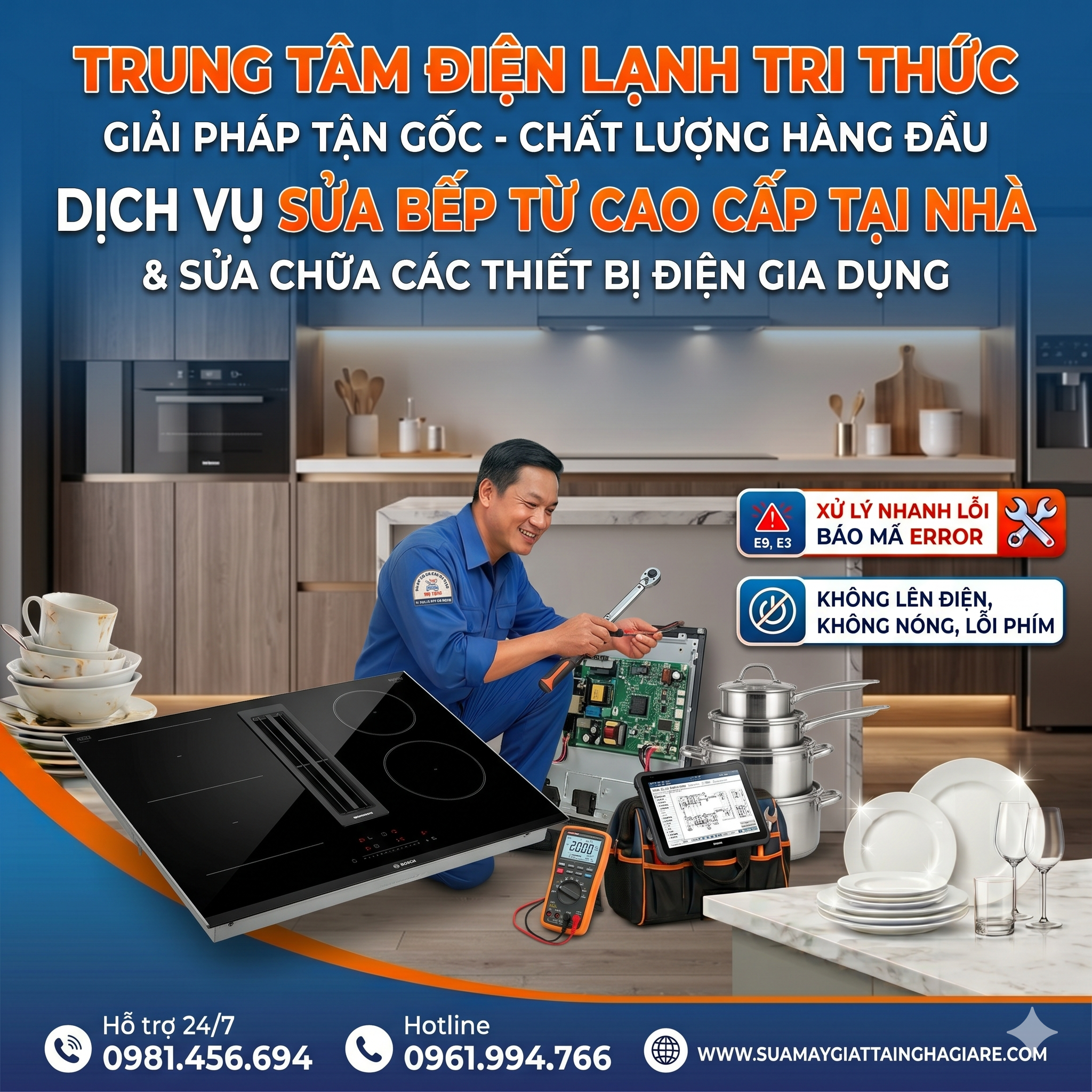 Dịch Vụ Sửa Bếp Từ Cao Cấp Tại Nhà – Trị Dứt Điểm Lỗi Chập Mạch, Kén Nồi, Mất Nguồn