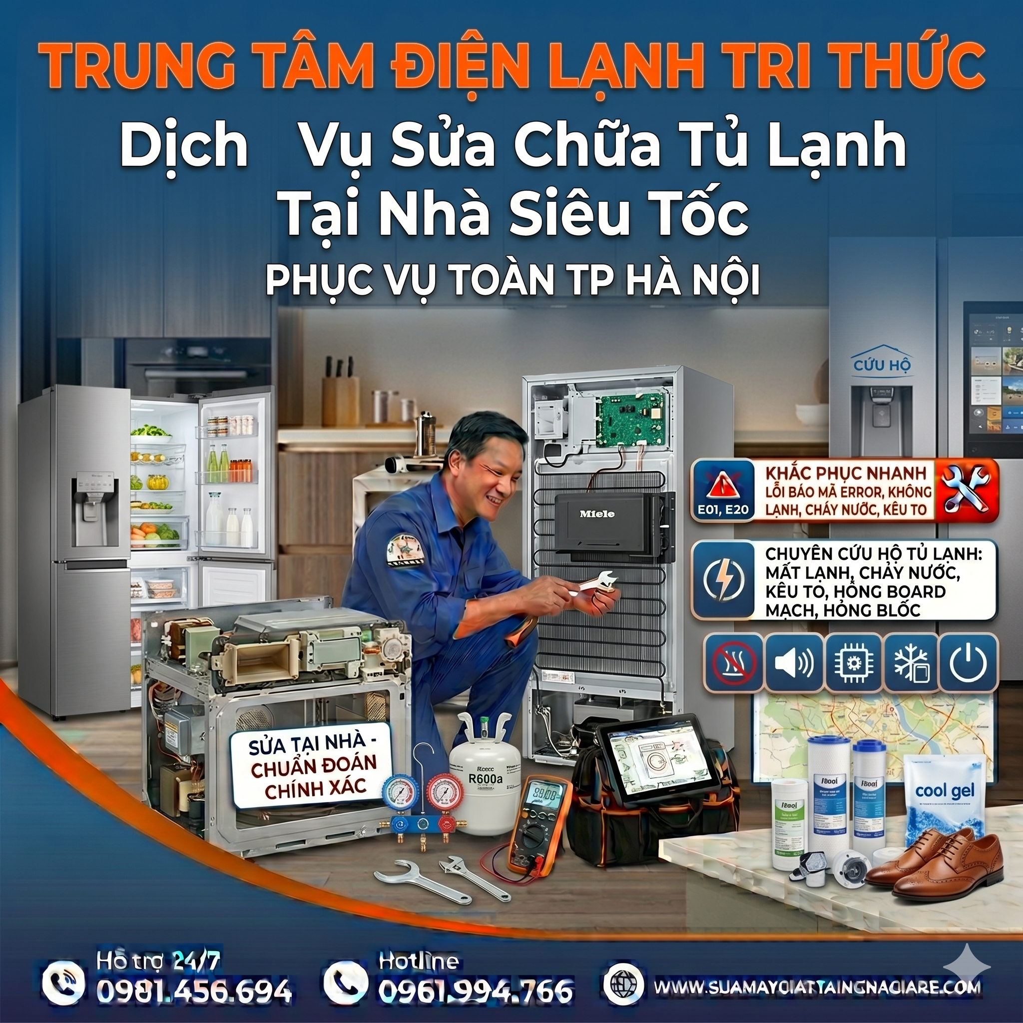 Dịch Vụ Sửa Chữa Tủ Lạnh Tại Nhà Siêu Tốc – Khắc Phục Triệt Để Lỗi, Không Lo Chặt Chém