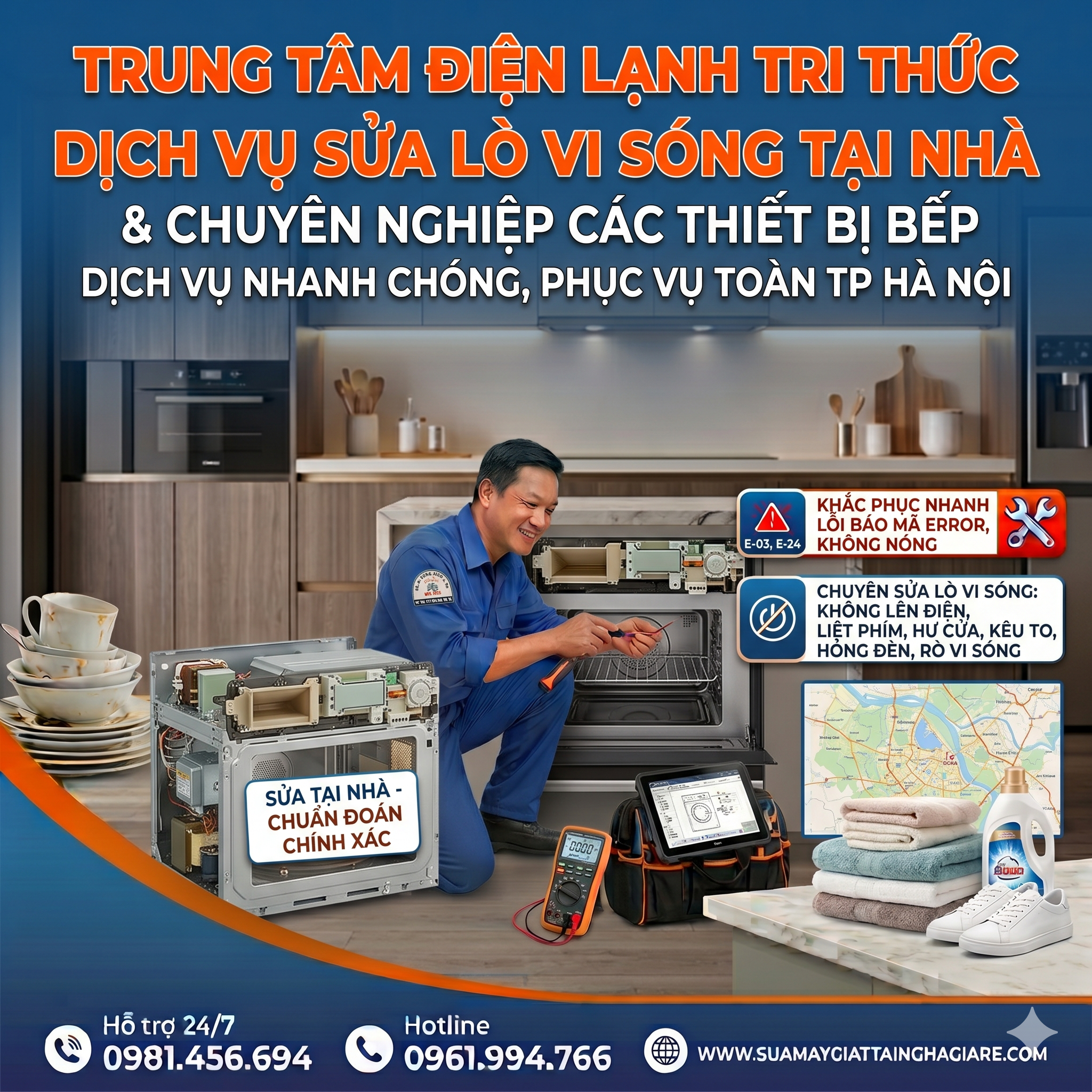 Dịch Vụ Sửa Lò Vi Sóng Tại Nhà Khắc Phục Triệt Để Lỗi Không Nóng, Liệt Phím